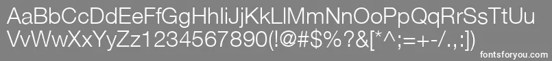 HelveticaLt45Light Font – White Fonts on Gray Background