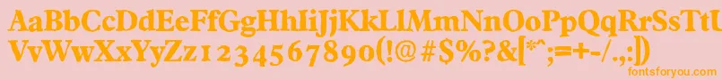 FranciscoantiqueXboldRegular Font – Orange Fonts on Pink Background