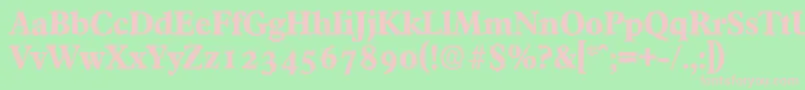 FranciscoantiqueXboldRegular Font – Pink Fonts on Green Background