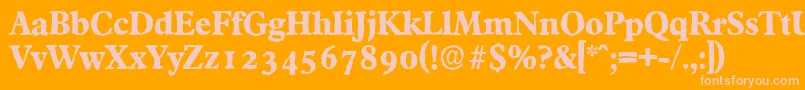 FranciscoantiqueXboldRegular Font – Pink Fonts on Orange Background