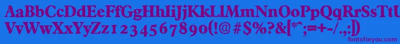 FranciscoantiqueXboldRegular Font – Purple Fonts on Blue Background