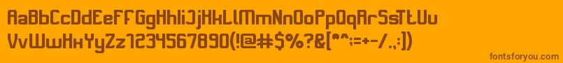Шрифт SwitchSystem – коричневые шрифты на оранжевом фоне