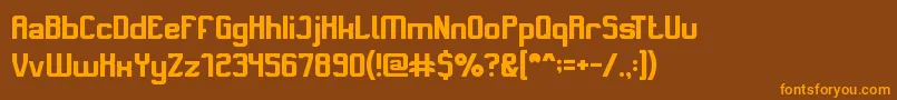 SwitchSystem Font – Orange Fonts on Brown Background