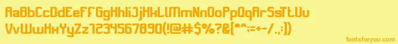 SwitchSystem Font – Orange Fonts on Yellow Background