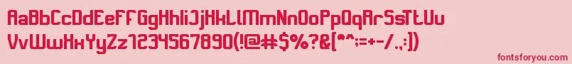 SwitchSystem Font – Red Fonts on Pink Background