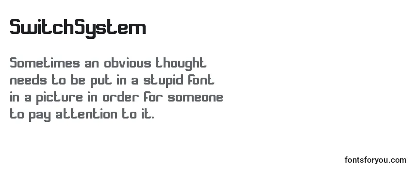 SwitchSystem Font