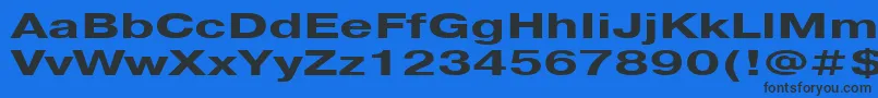 Pragmatica151b Font – Black Fonts on Blue Background