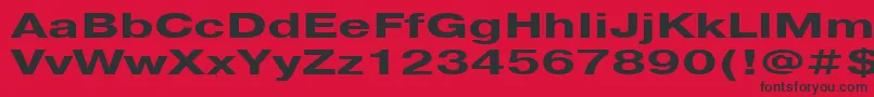 Pragmatica151b Font – Black Fonts on Red Background