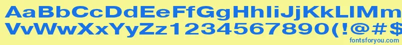 Pragmatica151b Font – Blue Fonts on Yellow Background