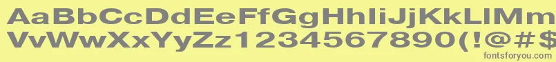 Police Pragmatica151b – polices grises sur fond jaune