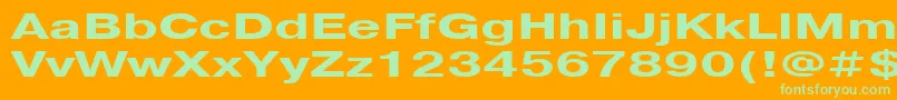 fuente Pragmatica151b – Fuentes Verdes Sobre Fondo Naranja