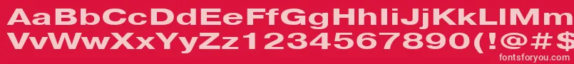 Pragmatica151b Font – Pink Fonts on Red Background