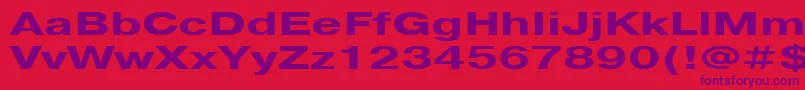 Pragmatica151b Font – Purple Fonts on Red Background