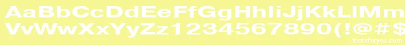 Pragmatica151b Font – White Fonts on Yellow Background