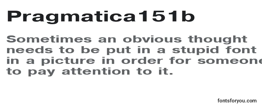 Pragmatica151b Font