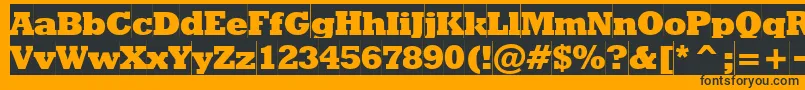 Rodeoextraboldcameo Font – Black Fonts on Orange Background