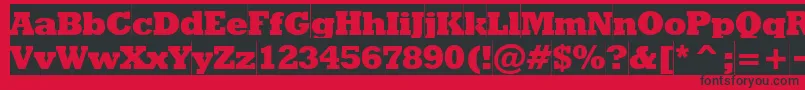 Rodeoextraboldcameo Font – Black Fonts on Red Background