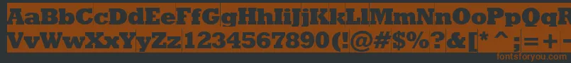 Rodeoextraboldcameo Font – Brown Fonts on Black Background