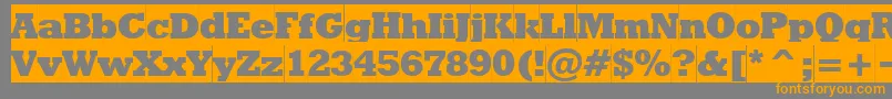 Rodeoextraboldcameo Font – Orange Fonts on Gray Background