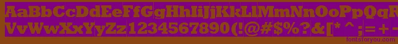 Rodeoextraboldcameo-Schriftart – Violette Schriften auf braunem Hintergrund