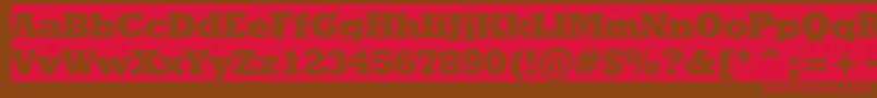 Rodeoextraboldcameo Font – Red Fonts on Brown Background