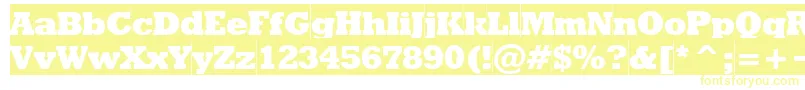 Rodeoextraboldcameo Font – Yellow Fonts on White Background