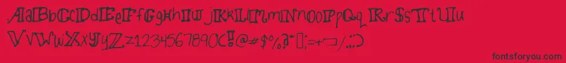 Twirlydoodles Font – Black Fonts on Red Background