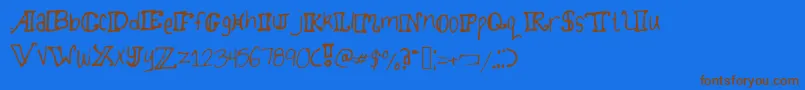 Twirlydoodles Font – Brown Fonts on Blue Background