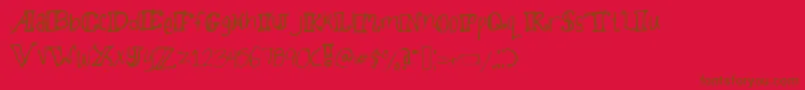 Twirlydoodles Font – Brown Fonts on Red Background