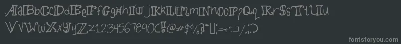 Шрифт Twirlydoodles – серые шрифты на чёрном фоне
