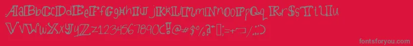 Twirlydoodles Font – Gray Fonts on Red Background