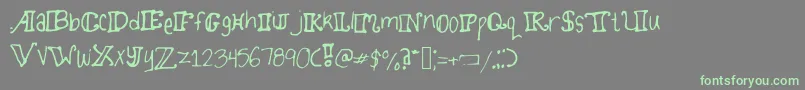 Twirlydoodles-fontti – vihreät fontit harmaalla taustalla