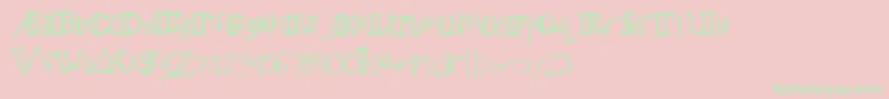 Twirlydoodles Font – Green Fonts on Pink Background