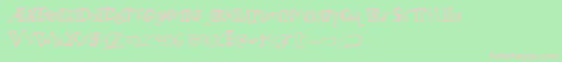 Twirlydoodles Font – Pink Fonts on Green Background