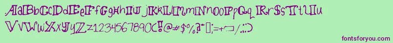 Twirlydoodles Font – Purple Fonts on Green Background