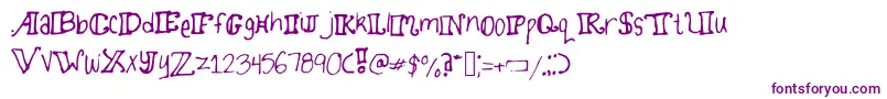 Twirlydoodles-fontti – violetit fontit valkoisella taustalla