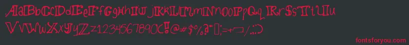 Twirlydoodles Font – Red Fonts on Black Background