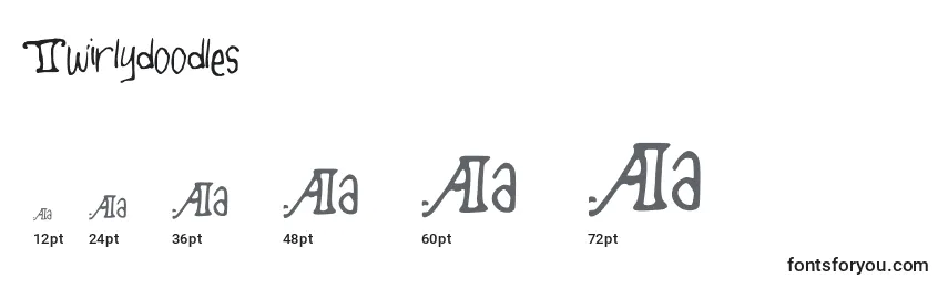 Größen der Schriftart Twirlydoodles