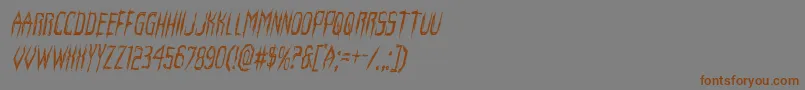 Шрифт Horroroidcondital – коричневые шрифты на сером фоне
