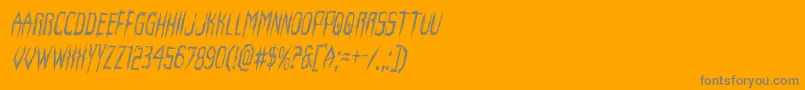 Horroroidcondital Font – Gray Fonts on Orange Background