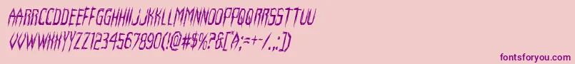 Horroroidcondital Font – Purple Fonts on Pink Background