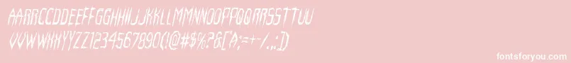 Horroroidcondital Font – White Fonts on Pink Background