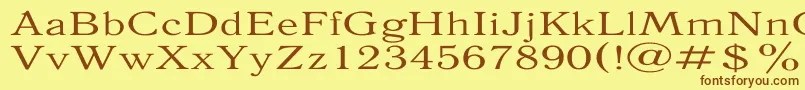 AntiquaExpanded Font – Brown Fonts on Yellow Background