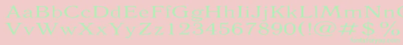 AntiquaExpanded Font – Green Fonts on Pink Background