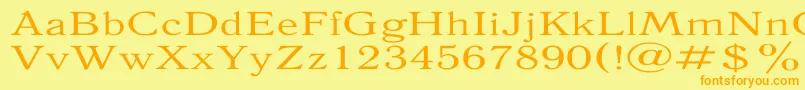 AntiquaExpanded Font – Orange Fonts on Yellow Background