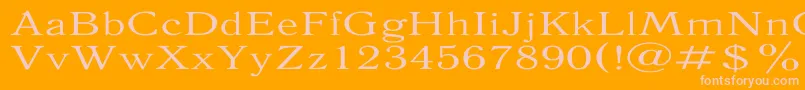 AntiquaExpanded Font – Pink Fonts on Orange Background