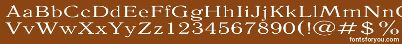 AntiquaExpanded Font – White Fonts on Brown Background