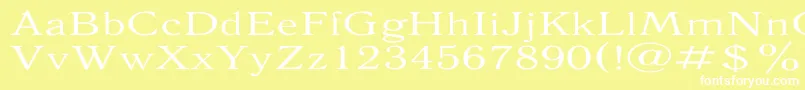 AntiquaExpanded Font – White Fonts on Yellow Background