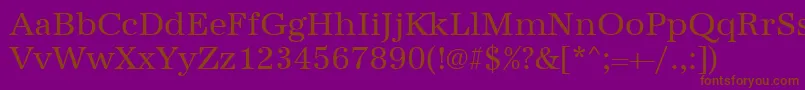 Urwantiquat Font – Brown Fonts on Purple Background