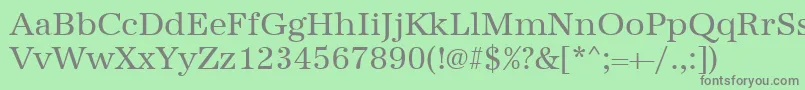 フォントUrwantiquat – 緑の背景に灰色の文字